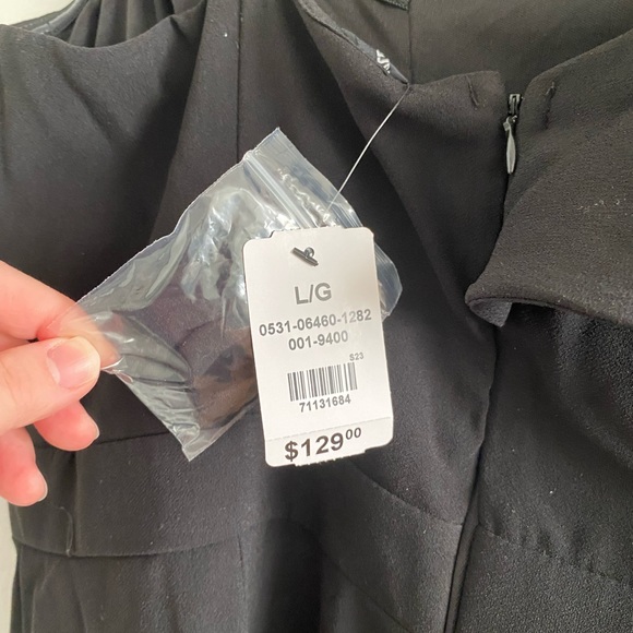 LE CHATEAU Wide Leg Bustier Jumpsuit With One-Shoulder Ruffle - Picture 12 of 14